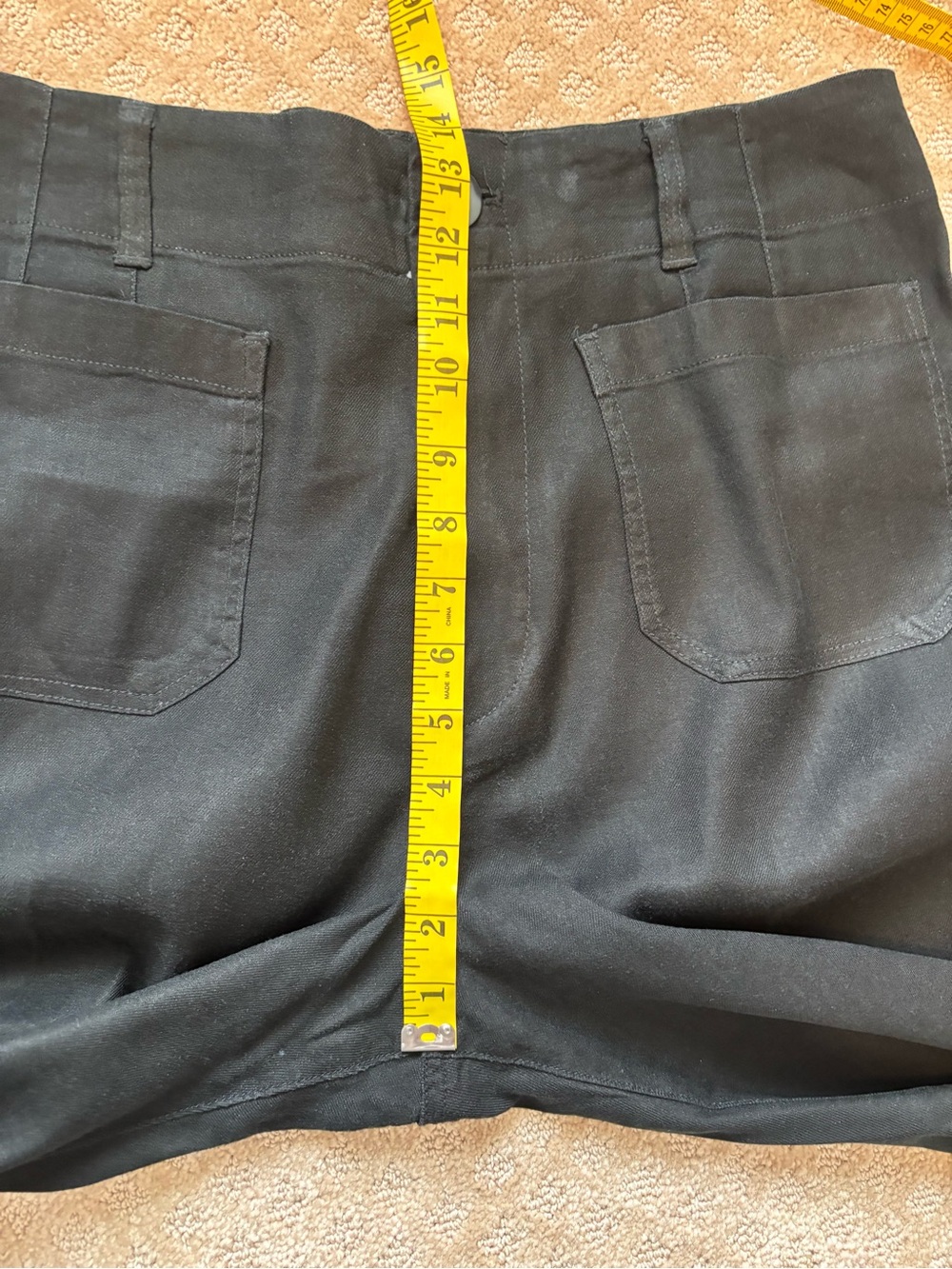 Anthropologie Black Collette Linen Cropped Trousers - Picture 6 of 13